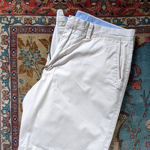 EUC J Crew Factory Mercantile cream beige Gramercy tab shorts 34